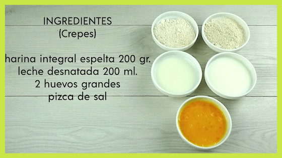 Masa para crepes saludable.