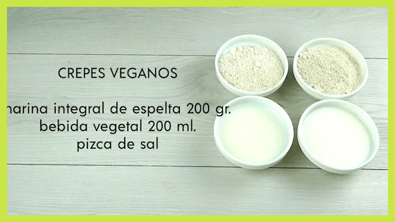 Masa para crepes vegana.