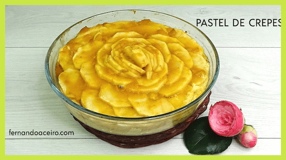 Pastel de crepes saludable.