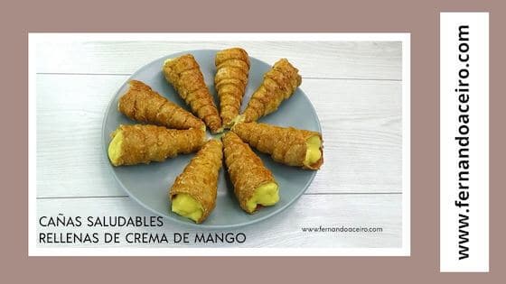 Cañas saludables de crema de mango