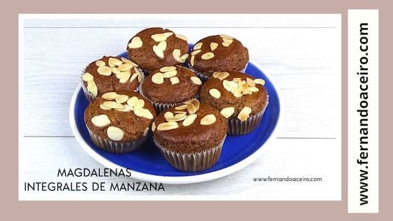 madalenas integrales de manzana