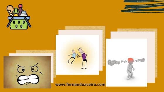Rabia, ira, cólera y rencor.