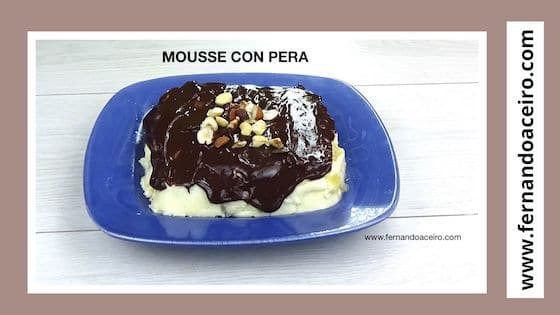 mousse con pera.