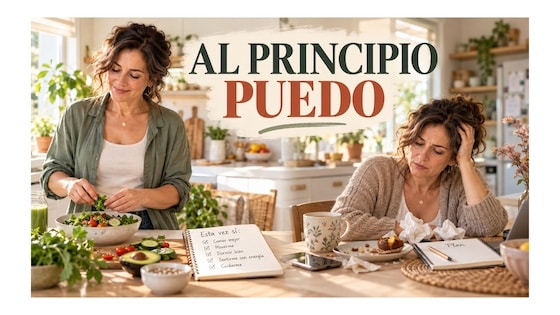 Mujer que empieza a cuidarse con ilusión y después abandona sus hábitos saludables